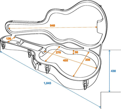 DIMAVERY ABS Case for LP guitar