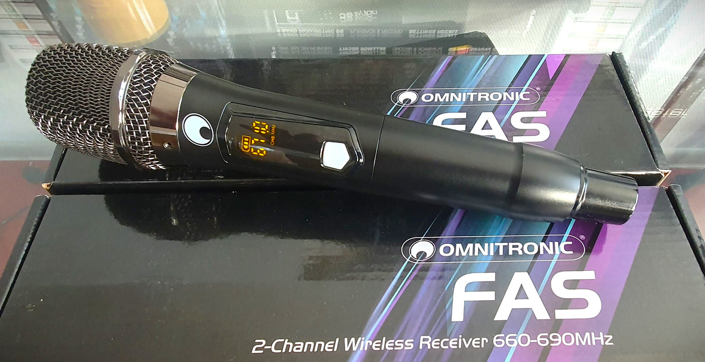 OMNITRONIC Set FAS TWO + 2x Dyn. Wireless Microphon