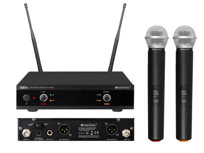 Omnitronic UHF E2-Wireless rinkinys su 2 mikrofonais 